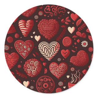 Valentines Day  Classic Round Sticker