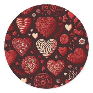 Valentines Day  Classic Round Sticker