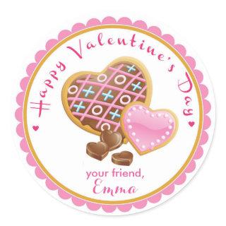 Valentine's Day Cookie Stickers Goodie Bag Sticker