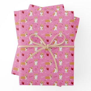 Valentine's Day Corgi Pattern  Sheets