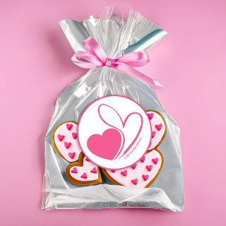 Valentine's Day Distorted Tilted Hearts Classic Round Sticker