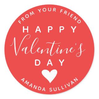 Valentine's day friendship label