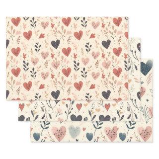 Valentines Day Heart Pattern  Mix  Sheets