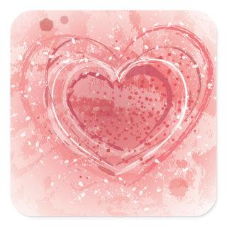 Valentine's Day Illustration Square Sticker