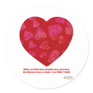 Valentines Day Pink Hearts Red Gifts Apparel Classic Round Sticker