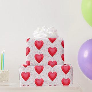 Valentine's Day Red Fancy Hearts