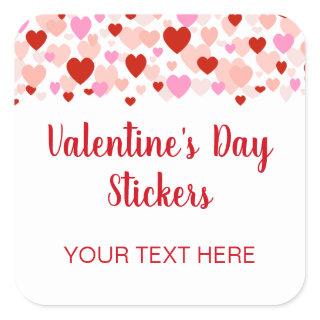 Valentine's Day Sticker Tags with Heart Border
