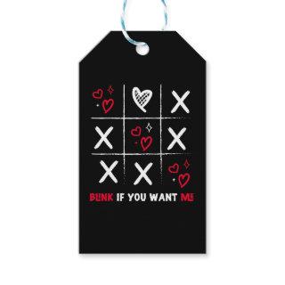 Valentines Day Tic Tac Toe Funny Valentine Present Gift Tags