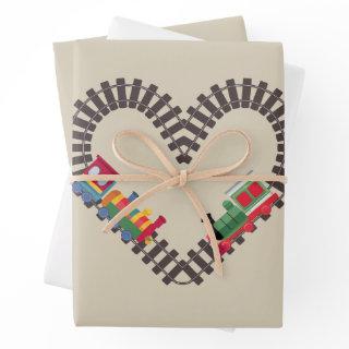 Valentines Day Train Railroad Heart   Sheets