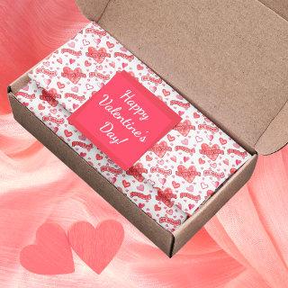 Valentine's Hearts I Love You Be Mine Pattern Tissue Paper