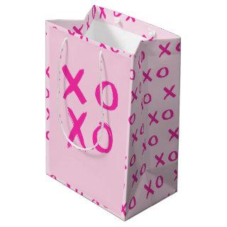 Valentine's Simple Modern XOXO Pink Medium Gift Bag
