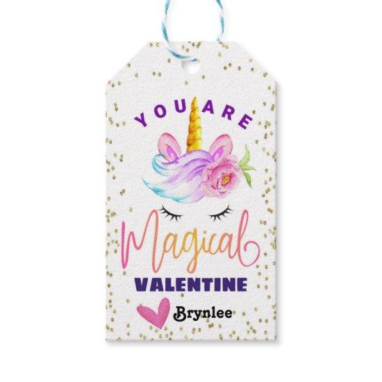 Valentines Tag, Kids Valentines, Unicorn,Gift Tags