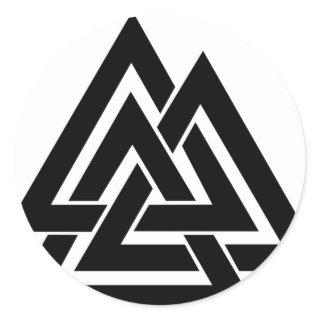Valknut Viking Norse Nordic Protection Symbol Odin Classic Round Sticker
