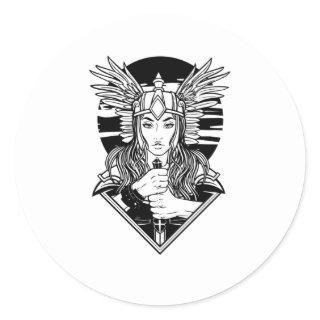 VALKYRIE CLASSIC ROUND STICKER