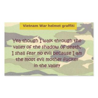 Valley of death rectangular sticker
