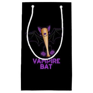 Vampire Bat Funny Baseball Pun Dark BG Small Gift Bag
