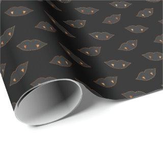 Vampire Fangs Copper Black Halloween Pattern