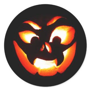 Vampire Jack-O-Lantern Classic Round Sticker