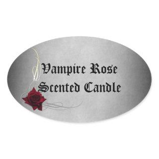 Vampire Rose Candle Soap Label Sticker
