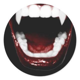 "Vampire Teeth" Classic Round Sticker