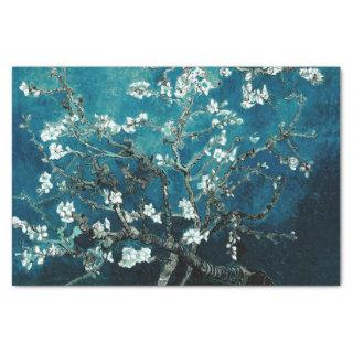 Van Gogh Almond Blossoms Dark Teal Tissue Paper