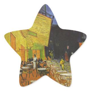 Van Gogh Cafe Terrace Post-Impressionist Star Sticker