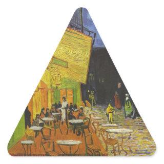 Van Gogh Cafe Terrace Post-Impressionist Triangle Sticker