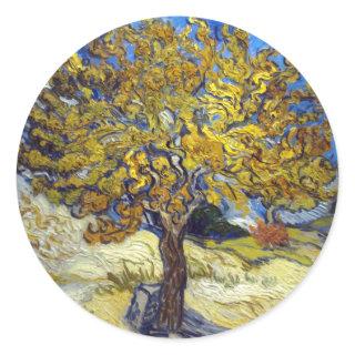 Van Gogh Mulberry Tree Masterpiece Art Classic Round Sticker