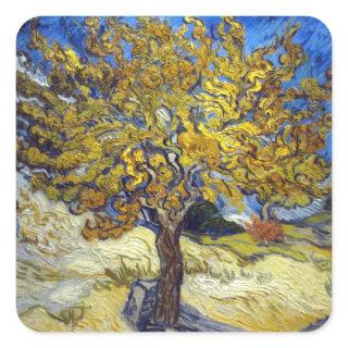 Van Gogh Mulberry Tree Masterpiece Art Square Sticker