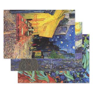Van Gogh Night Cafe, Starry Night and Irises  Sheets