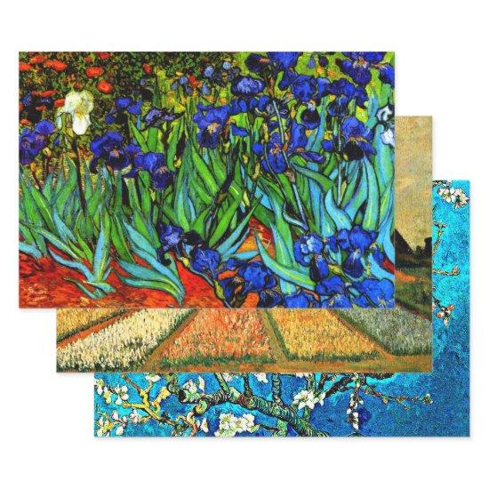 Van Gogh popular paintings, set of three  Sheets