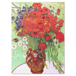 VAN GOGH RED POPPIES AND DAISES TISSUE PAPER