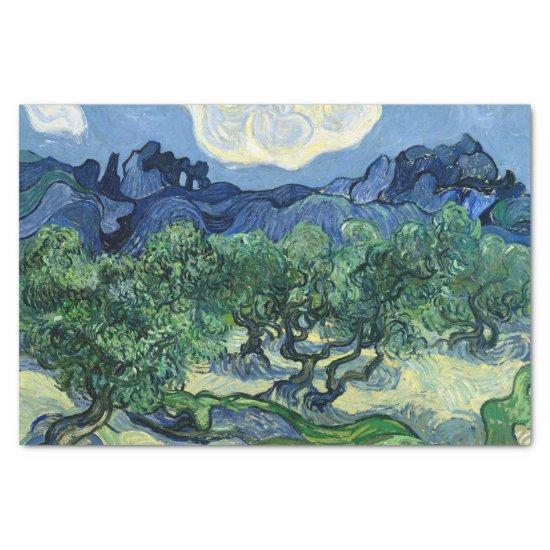 Van Gogh The Olive Trees Landscape Painting Tissue Paper