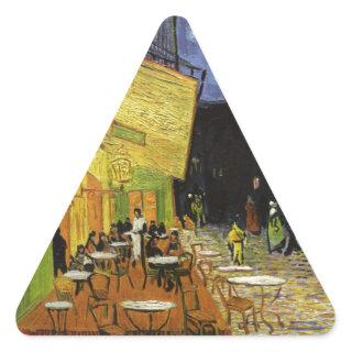 Van Gogh's Night Cafe Triangle Sticker