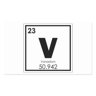 Vanadium chemical element symbol chemistry formula rectangular sticker
