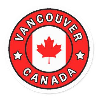 Vancouver Canada Classic Round Sticker