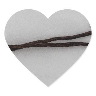 Vanilla bean with sugar heart sticker