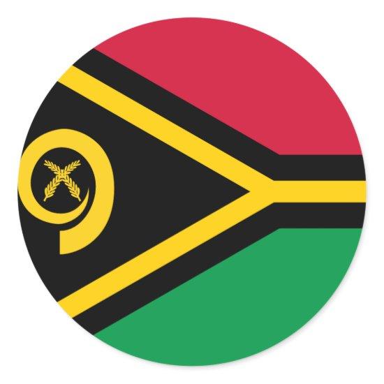 Vanuatu Flag Classic Round Sticker