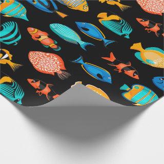 Various colorful tropical fish pattern