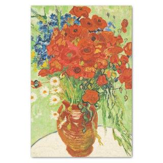 Vase with Cornflowers and Poppies, Van Gogh  Tissue Paper