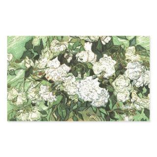 Vase with Roses - Van Gogh Rectangular Sticker