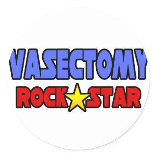 Vasectomy Rock Star Classic Round Sticker