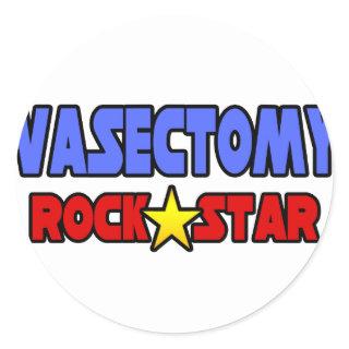 Vasectomy Rock Star Classic Round Sticker