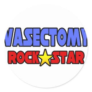 Vasectomy Rock Star Classic Round Sticker