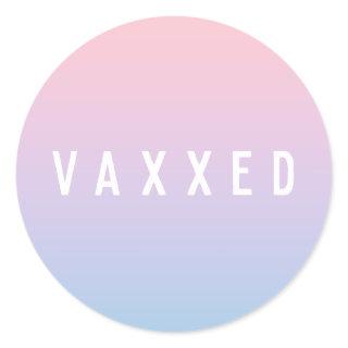 Vaxxed | Pastel Gradient Covid-19 Vaccinated Classic Round Sticker