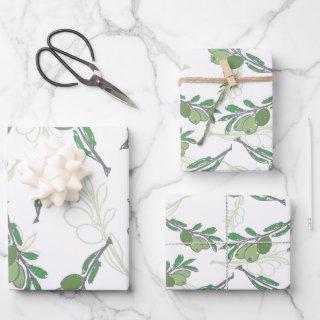 Vector vintage hand drawn olive branch  sheets