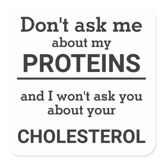 Vegan - don't ask me about my protein fun square sticker
