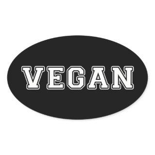 Vegan Oval Sticker