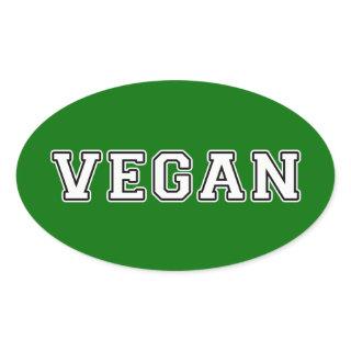 Vegan Oval Sticker