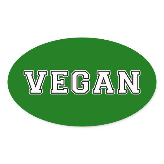 Vegan Oval Sticker